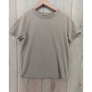 Madewell Womens T Shirt Crew Neck Short Sleeve Cotton Taupe Size S